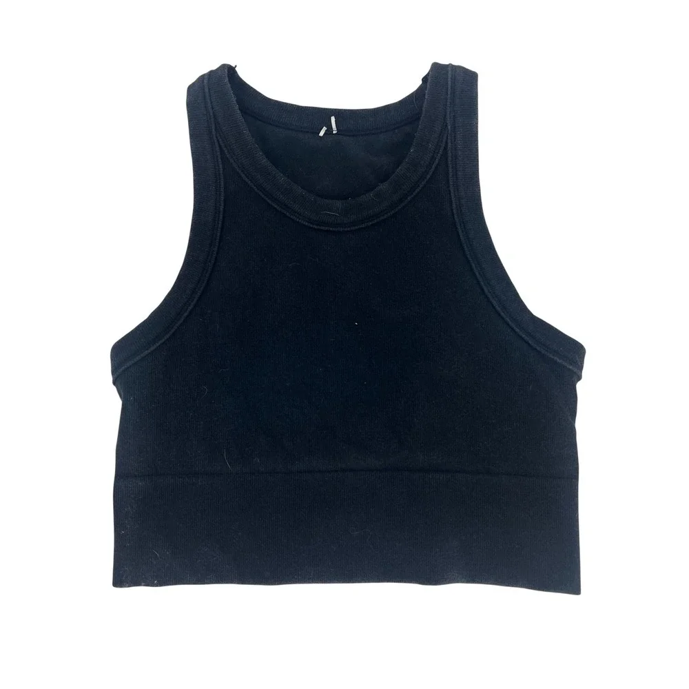 ALO Yoga Seamless Delight High Neck Bra 3-Piece Lot Black Gray Estimated M